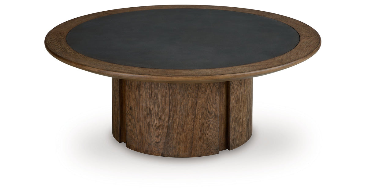 Dontayne Warm Brown Coffee Table by Ashley at Eve Furniture