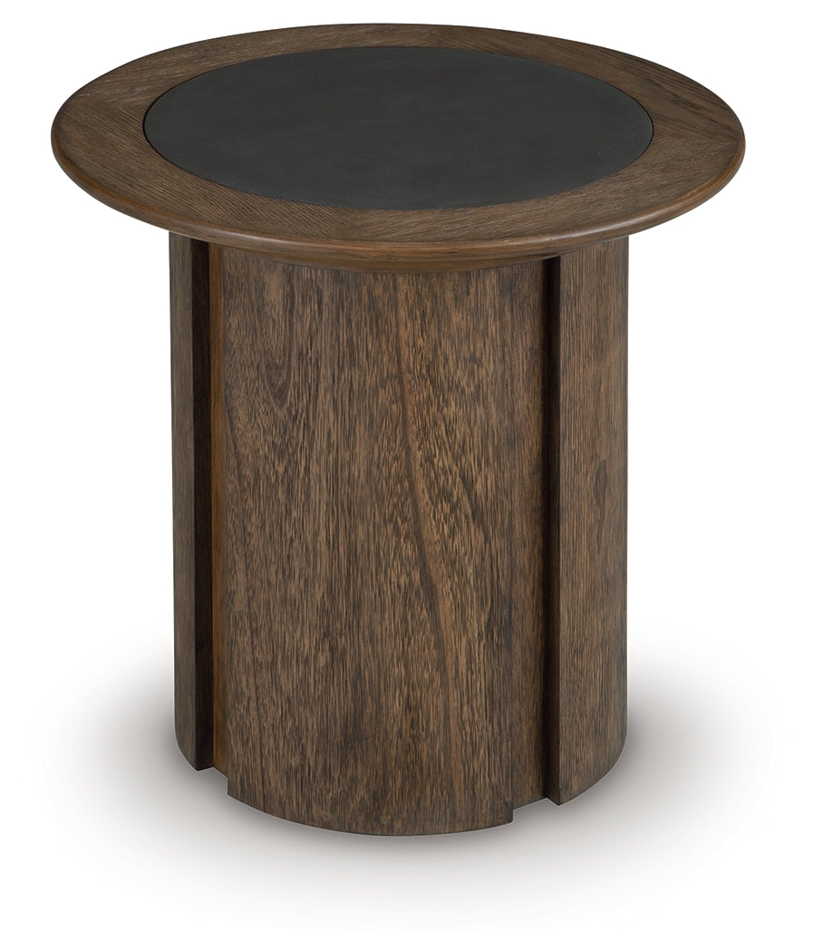 Dontayne Warm Brown End Table by Ashley at Eve Furniture