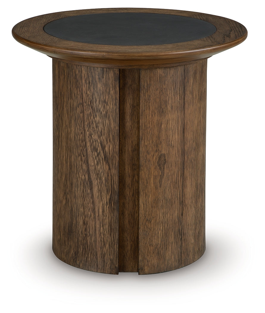 Dontayne Warm Brown End Table by Ashley at Eve Furniture