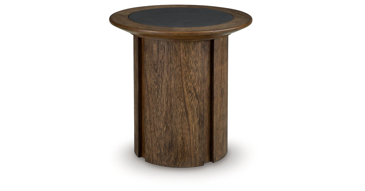 Dontayne Warm Brown End Table by Ashley at Eve Furniture