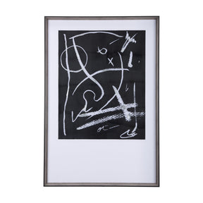 Doodle I by Mercana Studio a Hand Embellished Textured Framed Art Print Matted under Glass by Mercana at Eve Furniture