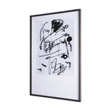 Doodle II by Mercana Studio a Hand Embellished Textured Framed Art Print Matted under Glass by Mercana at Eve Furniture