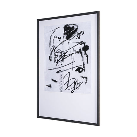 Doodle II by Mercana Studio a Hand Embellished Textured Framed Art Print Matted under Glass by Mercana at Eve Furniture
