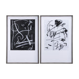 Doodle II by Mercana Studio a Hand Embellished Textured Framed Art Print Matted under Glass by Mercana at Eve Furniture