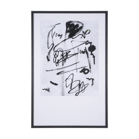 Doodle II by Mercana Studio a Hand Embellished Textured Framed Art Print Matted under Glass by Mercana at Eve Furniture