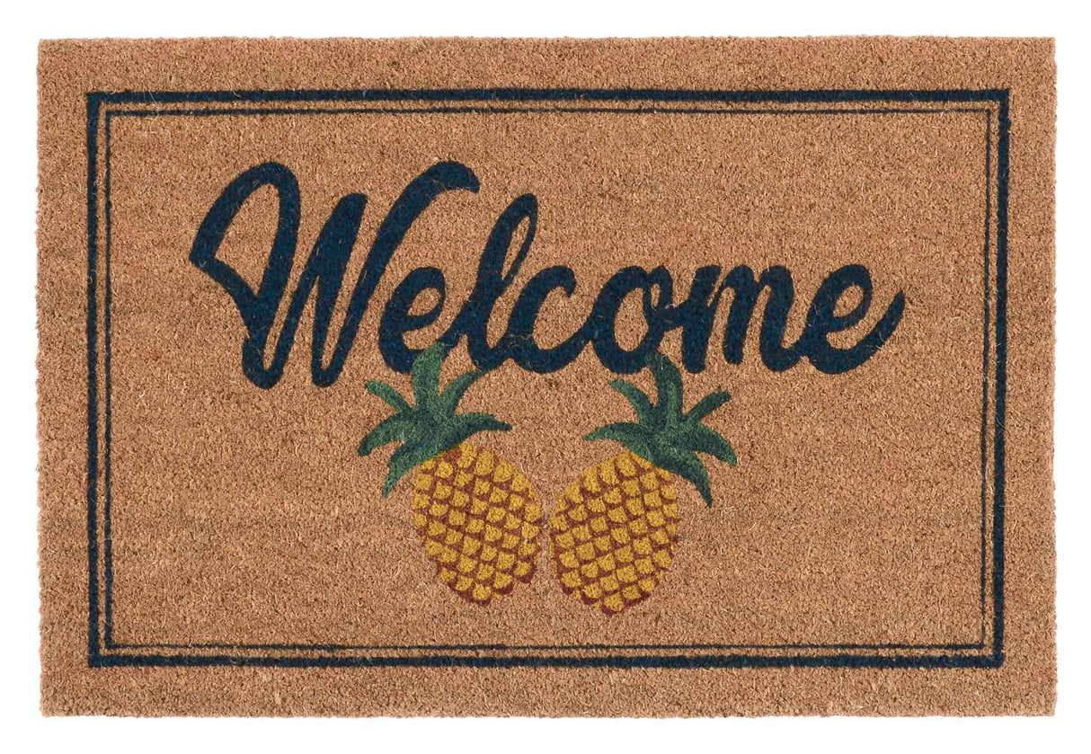 Doormat Two Brown Pineapples Doormat by Classic Home at Eve Furniture