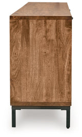 Dorannby Black/Brown Accent Cabinet by Ashley at Eve Furniture