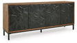 Dorannby Black/Brown Accent Cabinet by Ashley at Eve Furniture