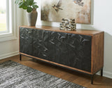 Dorannby Black/Brown Accent Cabinet by Ashley at Eve Furniture
