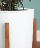 Dorcey White/Brown Planter by ASHLEY FURNITURE at Eve Furniture