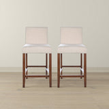Dorian Beige Fabric Counter Chair (Set of 2) by Ashcroft Imports at Eve Furniture