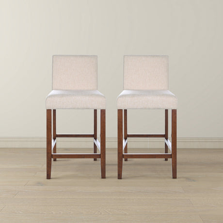 Dorian Beige Fabric Counter Chair (Set of 2) by Ashcroft Imports at Eve Furniture