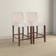 Dorian Beige Fabric Counter Chair (Set of 2) by Ashcroft Imports at Eve Furniture