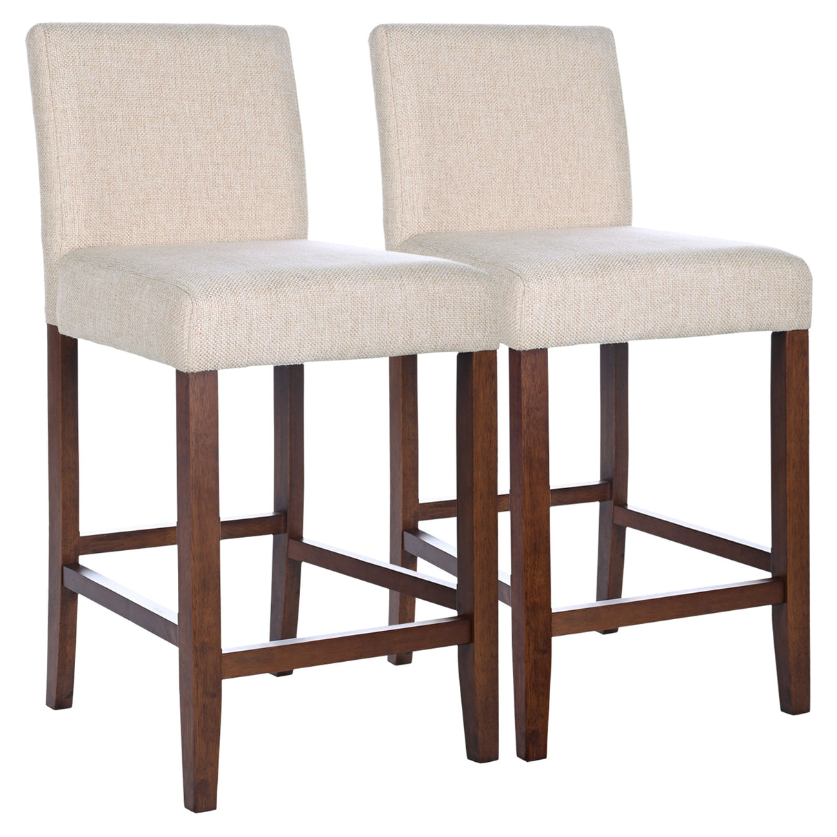 Dorian Beige Fabric Counter Chair (Set of 2) by Ashcroft Imports at Eve Furniture