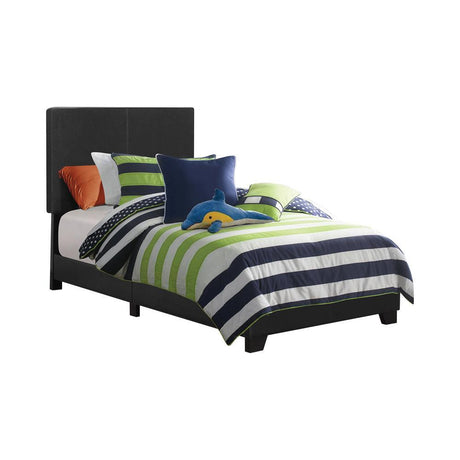 Dorian Black Upholstered Twin Bed by Coaster at Eve Furniture