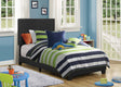 Dorian Black Upholstered Twin Bed by Coaster at Eve Furniture