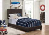 Dorian Brown Upholstered Twin Bed by Coaster at Eve Furniture