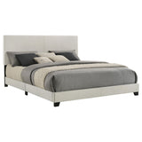 Dorian Cream Upholstered Eastern King Panel Bed by Coaster at Eve Furniture