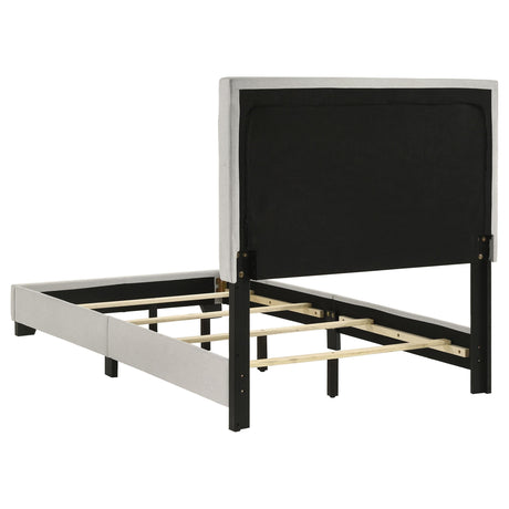 Dorian Cream Upholstered Twin Panel Bed by Coaster at Eve Furniture