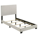 Dorian Cream Upholstered Twin Panel Bed by Coaster at Eve Furniture