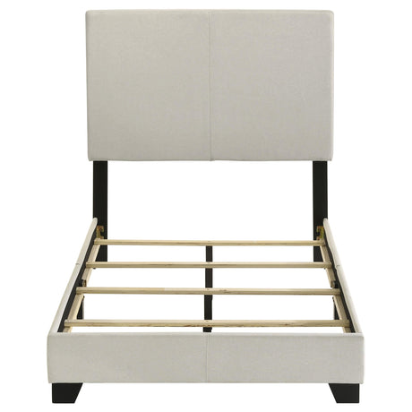 Dorian Cream Upholstered Twin Panel Bed by Coaster at Eve Furniture
