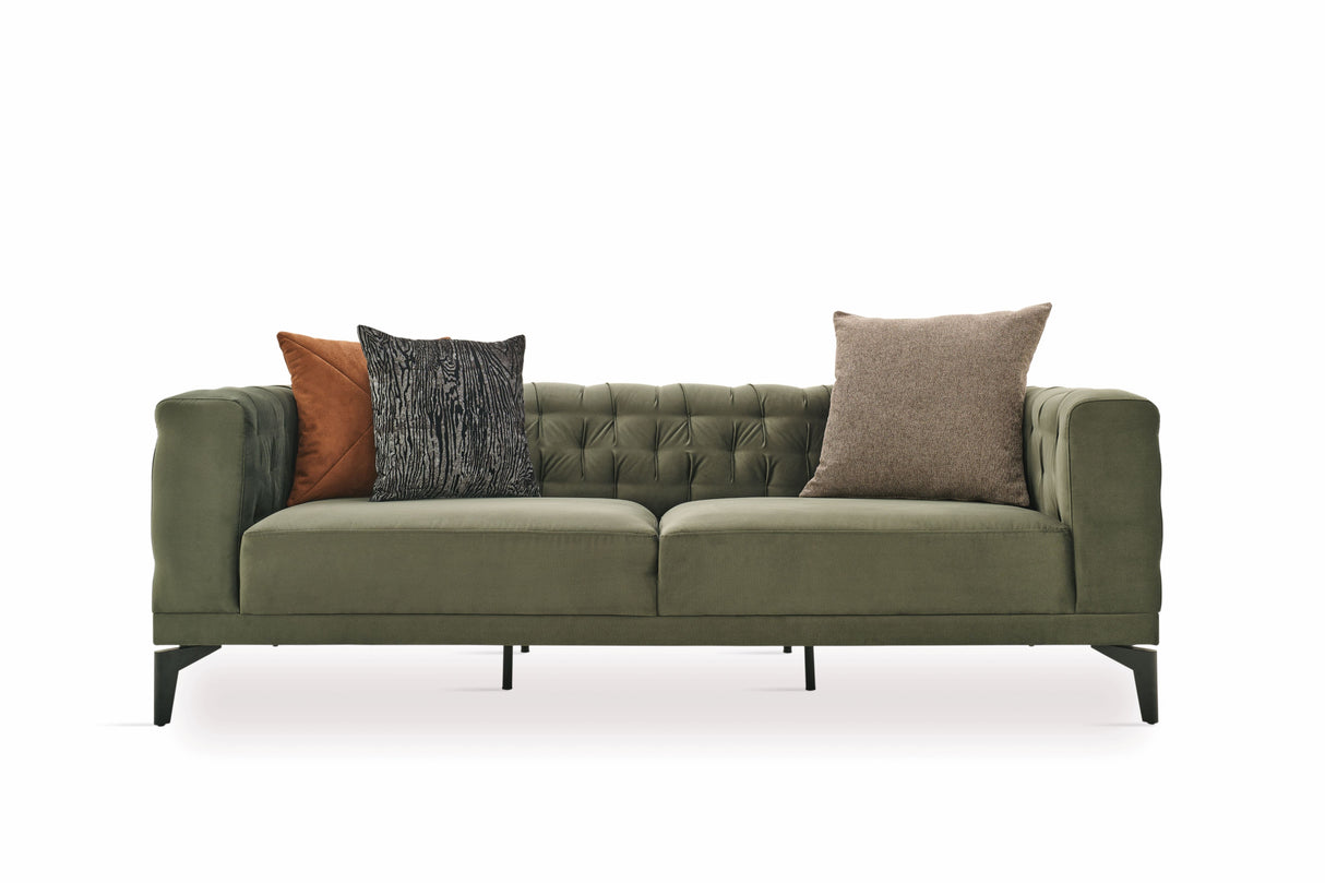 Dorian Green 3-Seater Sofa