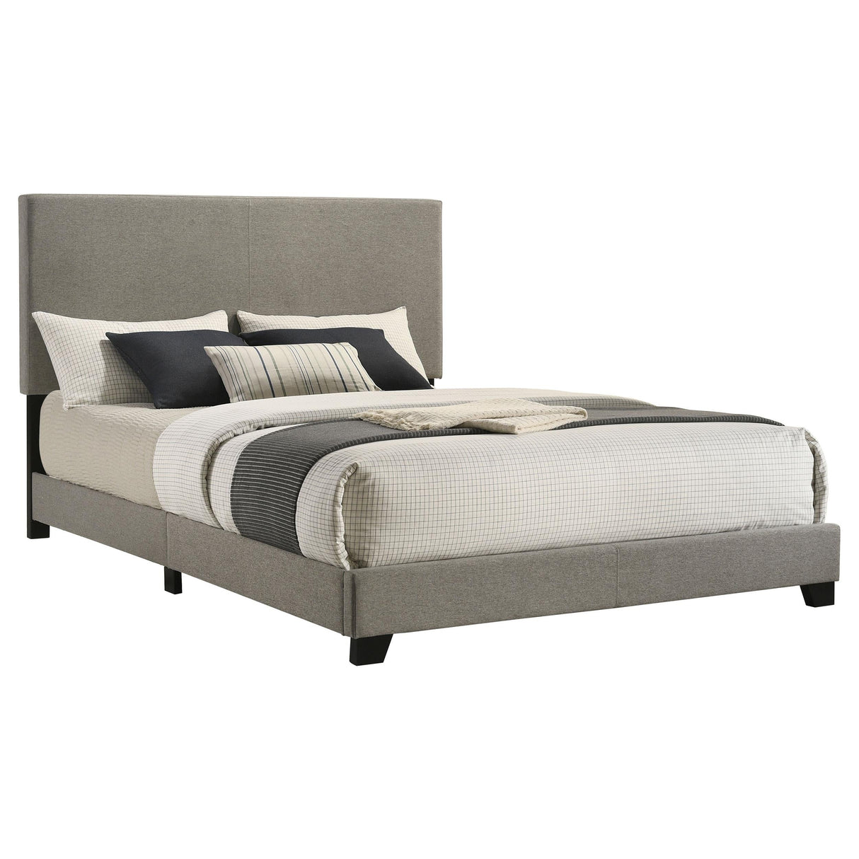 Dorian Taupe Upholstered Queen Panel Bed by Coaster at Eve Furniture