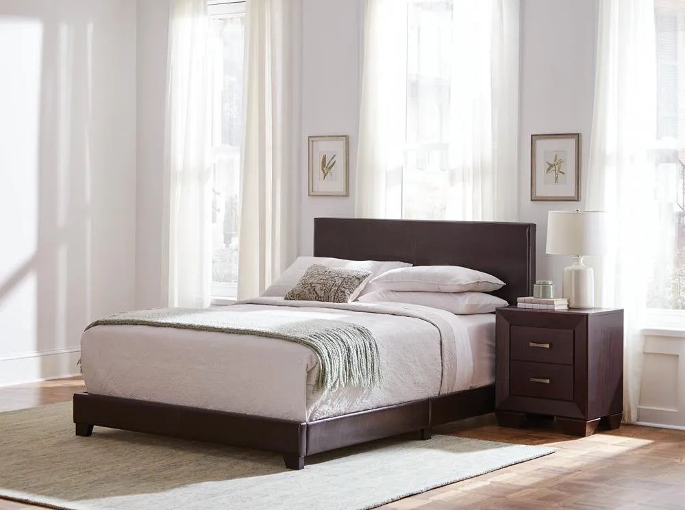 Dorian Upholstered California King Bed Brown by Coaster at Eve Furniture