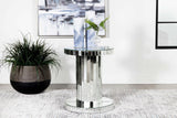 Dorielle Mirror Crystal Inlay Round Top Accent Table by Coaster at Eve Furniture