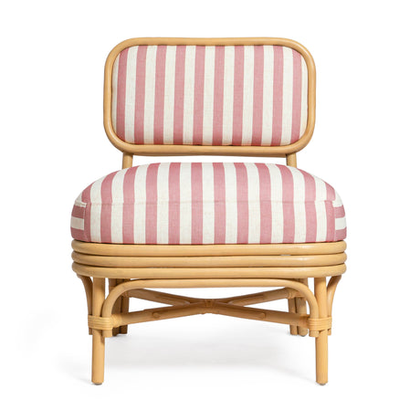 Dorine Striped Performance Linen & Rattan Accent Chair by TOV Furniture at Eve Furniture
