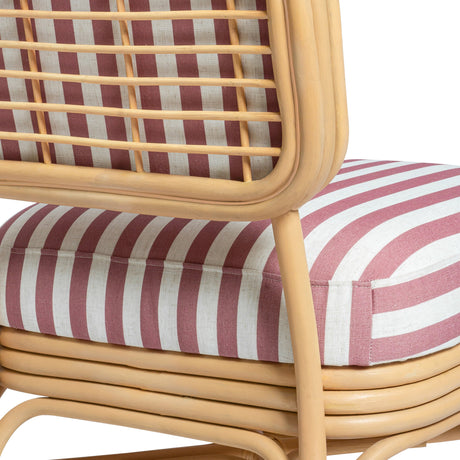 Dorine Striped Performance Linen & Rattan Accent Chair by TOV Furniture at Eve Furniture