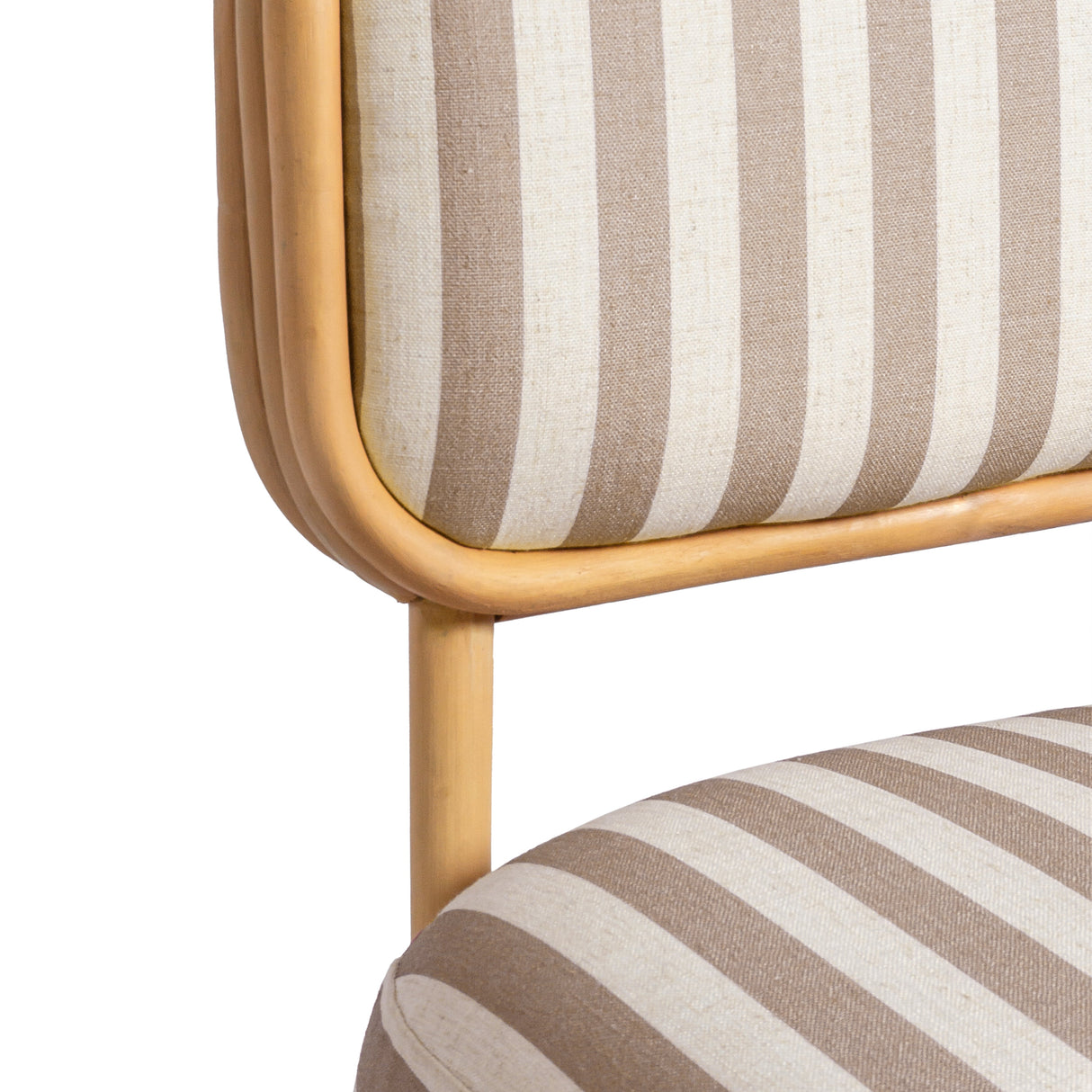 Dorine Striped Performance Linen & Rattan Accent Chair by TOV Furniture at Eve Furniture