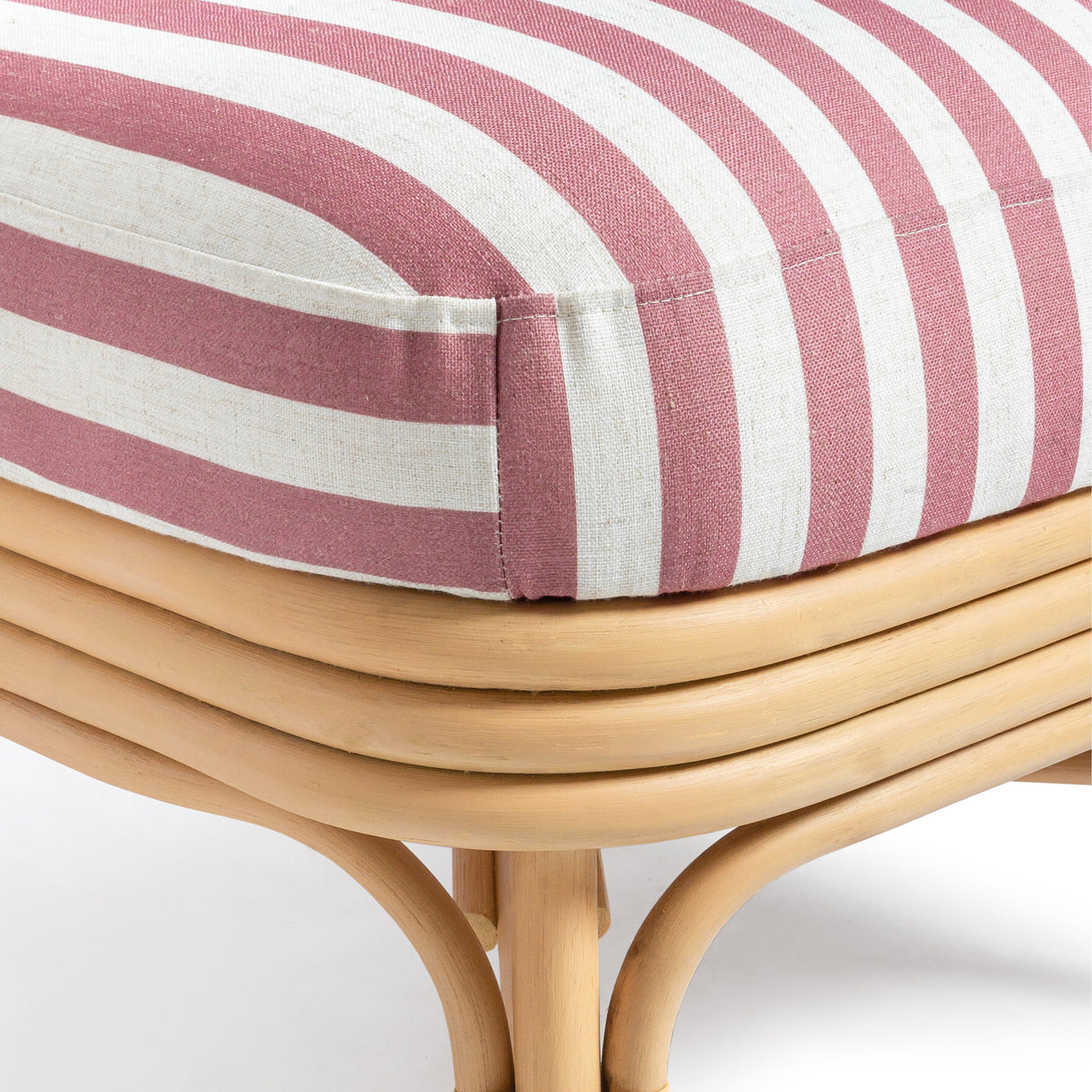 Dorine Striped Performance Linen & Rattan Accent Chair by TOV Furniture at Eve Furniture