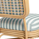 Dorine Striped Performance Linen & Rattan Accent Chair by TOV Furniture at Eve Furniture