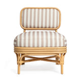 Dorine Striped Performance Linen & Rattan Accent Chair by TOV Furniture at Eve Furniture