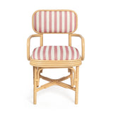 Dorine Striped Performance Linen & Rattan Dining Armchair by TOV Furniture at Eve Furniture