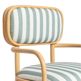 Dorine Striped Performance Linen & Rattan Dining Armchair by TOV Furniture at Eve Furniture