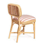Dorine Striped Performance Linen & Rattan Dining Chair by TOV Furniture at Eve Furniture