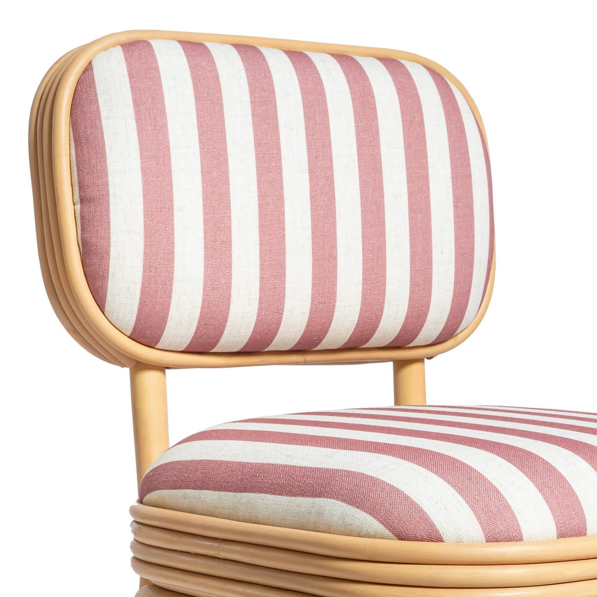 Dorine Striped Performance Linen & Rattan Dining Chair by TOV Furniture at Eve Furniture