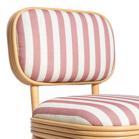 Dorine Striped Performance Linen & Rattan Dining Chair by TOV Furniture at Eve Furniture