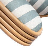 Dorine Striped Performance Linen & Rattan Dining Chair by TOV Furniture at Eve Furniture
