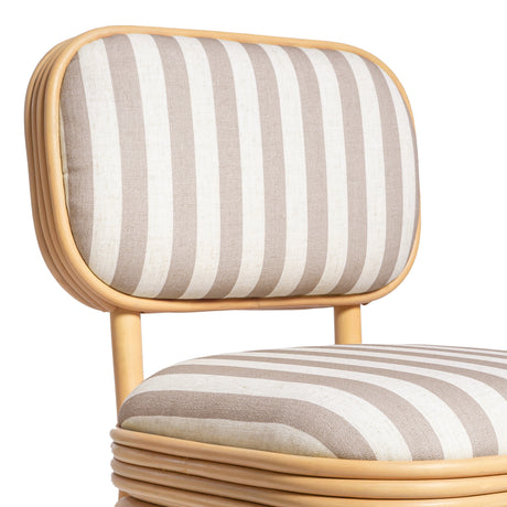 Dorine Striped Performance Linen & Rattan Dining Chair by TOV Furniture at Eve Furniture