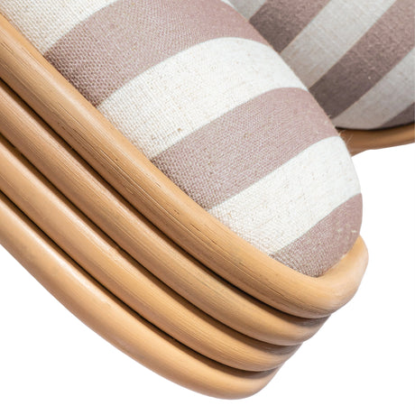 Dorine Striped Performance Linen & Rattan Dining Chair by TOV Furniture at Eve Furniture
