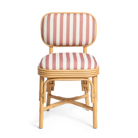 Dorine Striped Performance Linen & Rattan Dining Chair by TOV Furniture at Eve Furniture