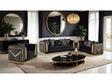 Doriphei Black Velvet/Gold Sofa & Loveseat by Furniture of America at Eve Furniture
