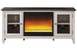 Dorrinson Two-tone 60" TV Stand with Electric Fireplace by Ashley at Eve Furniture