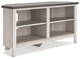 Dorrinson Two-tone Corner TV Stand