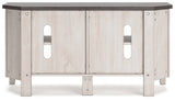 Dorrinson Two-tone Corner TV Stand