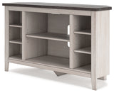 Dorrinson Two-tone Corner TV Stand