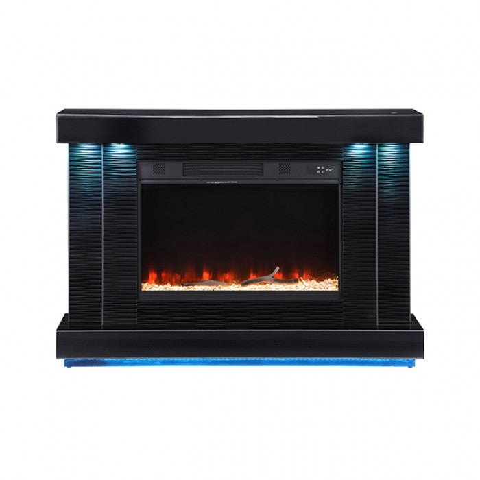 Dorrit Black 55" Electric Fireplace w/ Heater by Furniture of America at Eve Furniture